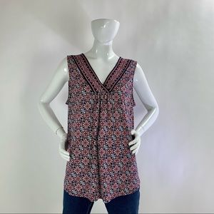Women’s Extra Large (XL) Floral Print WESTPORT 1962 Sleeveless Top